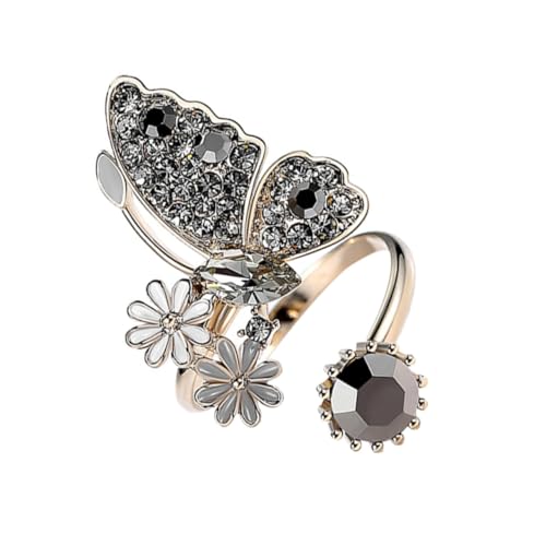 TOVINANNA 1Stück Offener Ring mit Einzigartigem Blumen Design Verstellbar und Leicht Geburtstagsgeschenk für Damen Eleganter Schmuck für von TOVINANNA