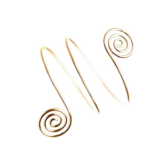 TOVINANNA Metall Damenarmband Punk Stil Spirale Arm Ring Goldener Armbreif Für Frauen Metall Armbinde Arm Kreis Dekoration von TOVINANNA