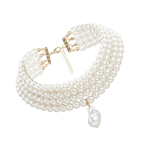 TOVINANNA 1Stück Stilvolle Halskette für Frauen mit Geometrischen Perlen Imitation Perlen Halskette Elegantes Accessoire für Besondere Anlässe Langlebig und Angenehm zu Tragen TOVINANNA 1Stück Stilvolle Halskette für Frauen mit Geometrischen Perlen Imitation Perlen Halskette Elegantes Accessoire für Besondere Anlässe Langlebig und Angenehm zu Tragen von TOVINANNA