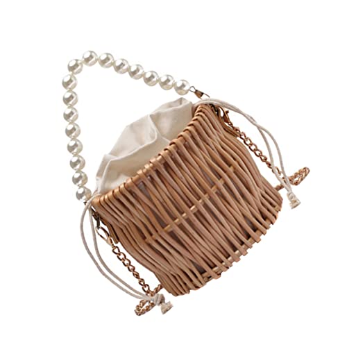 TOVINANNA 1Stück Tragbare Umhängetasche Perlen Sommer Strandtasche Khaki für Damen für Schlüssel und Lippenstifte Leicht und im Design TOVINANNA 1Stück Tragbare Umhängetasche Perlen Sommer Strandtasche Khaki für Damen für Schlüssel und Lippenstifte Leicht und im Design von TOVINANNA