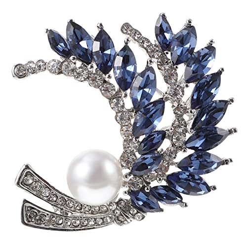 TOVINANNA 1Stück Weizen Form Brosche für Damen Stilvolle Anstecknadel Kristallen Dekoration für Kleidung Perfektes Accessoire für und Anlässe von TOVINANNA