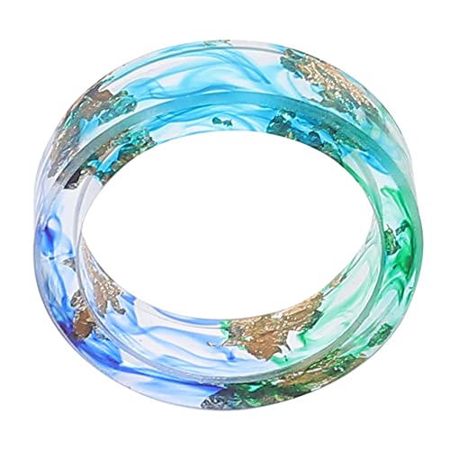 TOVINANNA Resin Ring Mit Goldfolien-dekor Kreatives Modisches Accessoire Handgemachter Schmuck Für Damen Einzigartige Struktur Als Geschenk Für Freunde Und Familie von TOVINANNA