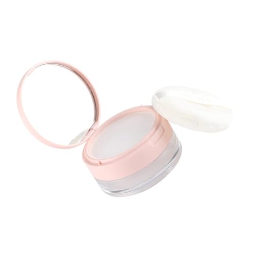 TOVINANNA 1satz Runder Kosmetikspiegel Mit Elastischer Mesh-puderbox Für Frauen Leere Puderbox Mit Integriertem Puderquaste Tragbar Für Unterwegs von TOVINANNA