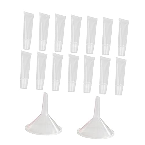 TOVINANNA 1satz Transparenten Leeren Tuben Für Lippenbalsam Und Lip Gloss Mit Mittleren Trichtern Praktische Kosmetikbehälter Für -projekte Und Wiederverwendbar von TOVINANNA