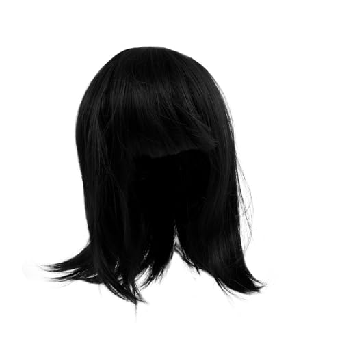 TOVINANNA 1stück Kurze Gerade Perücke Damen Synthetisches Haar Für Cosplay Und Alltagsmode Elegante Bob Frisur Für Partys Hochwertige Und Langlebige Kunsthaar-perücke Pflegeleicht Und von TOVINANNA
