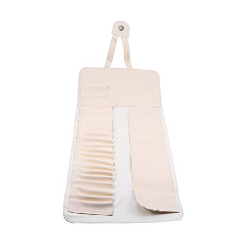 TOVINANNA 1stk Pinseltasche Tasche Für Maskenbildner Bausatz Frauen Schminktasche Mit Kordelzug Kosmetik Lippenstift Beutel Deckel Beige von TOVINANNA