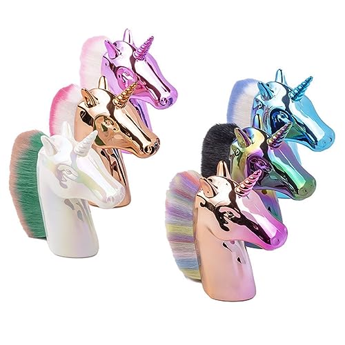 TOVINANNA Einhorn Design Foundation Pinsel für Frauen Professioneller Kosmetikpinsel Puderpinsel für Make Up Leicht zu Handhabender Pinsel für Täglichen Gebrauch von TOVINANNA
