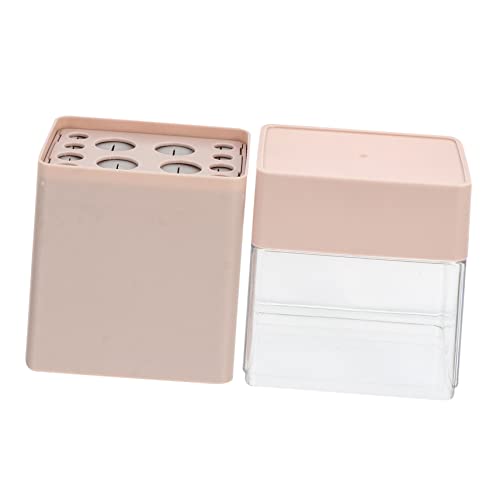 TOVINANNA Make up Pinsel Organizer Mit Deckel Kosmetik Aufbewahrungsbox Drehbarer Make up Pinselhalter Kunststoff Für Badezimmer Und Schlafzimmer Platzsparend von TOVINANNA