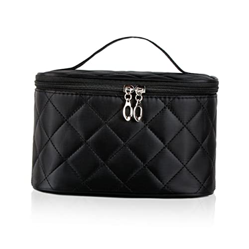 TOVINANNA 1stück Multifunktionale Kosmetiktasche Mit Tragegriff Große Kapazität Leicht Und Reißfest Für Reisen Und Unterwegs Schwarze Makeup Pouch Für Damen Und Herren von TOVINANNA