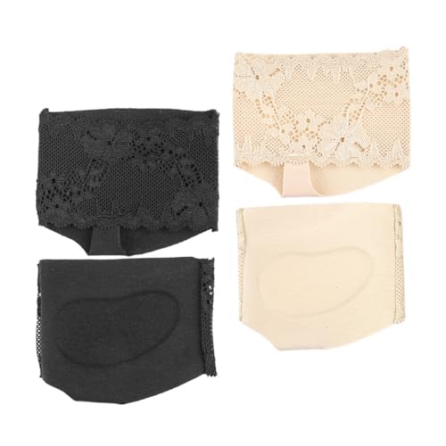TOVINANNA 2 Paare Damen Zehensocken aus Atmungsaktivem Material Rutschfest mit Design Unsichtbar für High Heels Sandalen und Ballerinas Schwarz und Hautfarben TOVINANNA 2 Paare Damen Zehensocken aus Atmungsaktivem Material Rutschfest mit Design Unsichtbar für High Heels Sandalen und Ballerinas Schwarz und Hautfarben von TOVINANNA