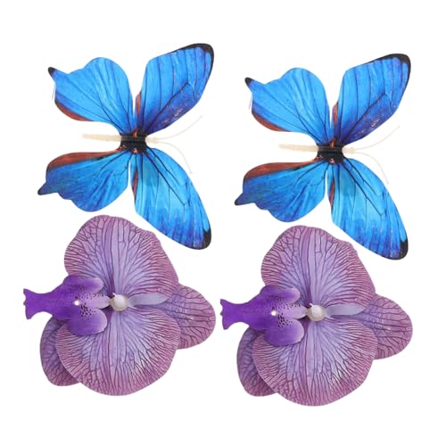 TOVINANNA 2 Paare Schmetterlings Blumen Schuhe Clips Abnehmbare Sandalendekorationen für Hochzeiten Strand und Sommer Accessoires für Damen und Mädchen TOVINANNA 2 Paare Schmetterlings Blumen Schuhe Clips Abnehmbare Sandalendekorationen für Hochzeiten Strand und Sommer Accessoires für Damen und Mädchen von TOVINANNA