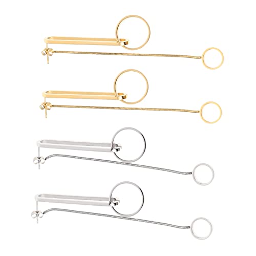 TOVINANNA 2 Paare U Förmige Ohrringe im Lange Baumelnde Geometrische Ohrringe Hochwertigem Eleganter Modeschmuck für Frauen für Valentinstag Geburtstage und Jubiläen von TOVINANNA