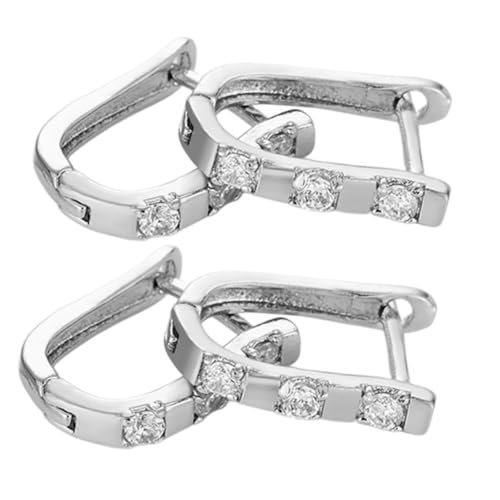 TOVINANNA 2 Paare U Förmige Ohrringe mit Strass Trendige Creolen für Damen Eleganter Schmuck für Partys Vielseitig Einsetzbare Accessoires für von TOVINANNA