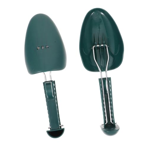 TOVINANNA 2 Paare Verstellbare Kunststoff Schuhspanner Herren Damen Schuhformer Schuhdehner Schuhspanner Zubehör Schwarz Grün Schuhstrecker zur Formbewahrung und Haltbarkeit von TOVINANNA