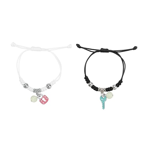TOVINANNA 2 Paare Weihnachtsarmbänder für Stilvolle Einfache Freundschaftsarmbänder Wristbands Langlebig Modisch Passend zu Jedem Outfit Zufälliger Stil von TOVINANNA