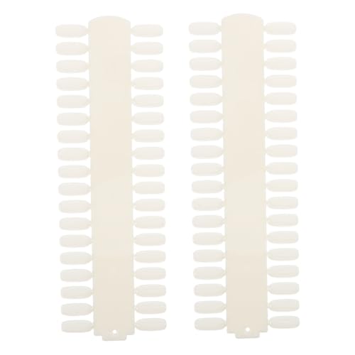 TOVINANNA 2 STÜCK Nagellack Farbkarte Nägel Einseitig Lange Nagelsticks Nageldisplay Palette für Nagelstudio Nail Art Übung Nail Polish Gel Präsentation Professionelle Praxis Werkzeug von TOVINANNA