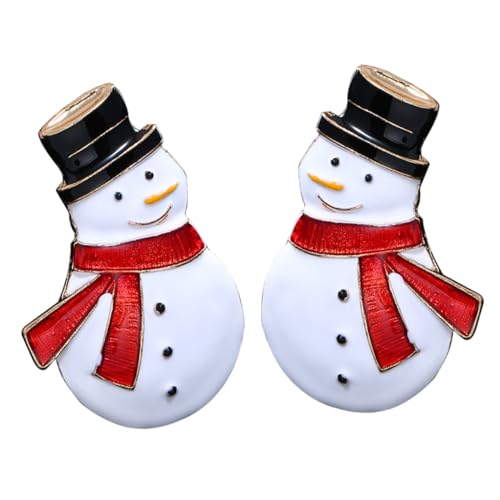 TOVINANNA 2 STÜCK Weihnachtsbroschen Schneemann aus Legierung Kreative Langlebige Anstecknadeln für Denim Jacken Festliche Accessoires Perfektes für Familie und Freunde von TOVINANNA