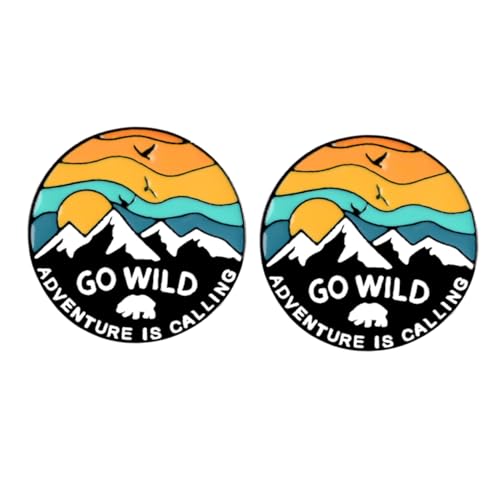 TOVINANNA 2 Stück Xuefeng Berg Legierungsbrosche Unisex Anstecknadel für Outdoor Camping Langlebiges und Kreatives Kleidungszubehör Brustnadel für Damen und Herren von TOVINANNA