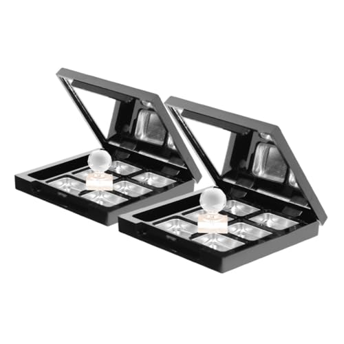 TOVINANNA 2 Sätze Diy Leere Makeup Palette mit Fächern Wiederbefüllbare Lippenstift und Lidschatten Organizer Multifunktionale Kosmetik Aufbewahrungsbox Praktische Blush Palette Plastik von TOVINANNA