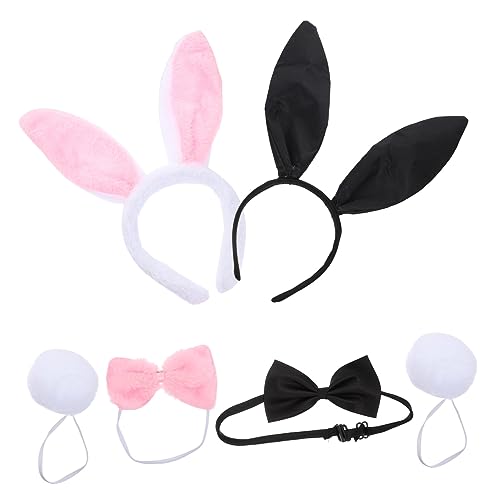 TOVINANNA 2sätze Kaninchenohr Stirnbänder Mit Schwänzen Für Kostüm Party Hasen Haarband Tier Kopfschmuck Cosplay Requisiten TOVINANNA 2sätze Kaninchenohr Stirnbänder Mit Schwänzen Für Kostüm Party Hasen Haarband Tier Kopfschmuck Cosplay Requisiten von TOVINANNA