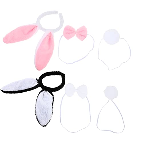 TOVINANNA 2 Sätze Hasenohren Gesetzt Party-kopfschmuck Party-frisuren Haar Tragen Binden Performance-kopfschmuck Einzigartige Haartracht Kaninchen-accessoire Haarschmuck Stoff von TOVINANNA