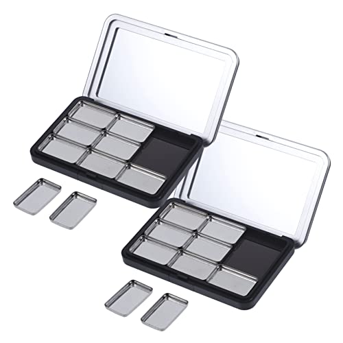 TOVINANNA 2sätze Leere Lidschatten Kosmetik Palette Tragbare Palette Lippenstift Tablett Lidschattenbox Lidschattenhalter Leere Lidschattenbehälter Lidschattenbox von TOVINANNA