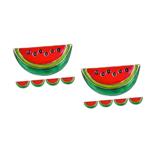 TOVINANNA 2 Sätze Wassermelonen Brosche Kreative Anstecknadel Zinklegierung Für Pullover Schals Und Partys Süßes Und Einzigartiges Design Für 5 Stück * 2 von TOVINANNA
