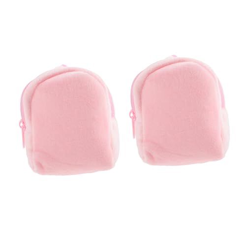 TOVINANNA 2 Stck Plüsch Geldbörse Süße Kleine Handtasche mit Schlüsselanhänger Farbenfrohes Plüsch Täschchen für Mädchen für Münzen und Kleinigkeiten Leicht und Tragbar von TOVINANNA