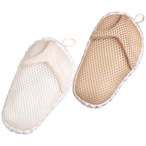 TOVINANNA 2er-pack Peeling-handtücher Für Körper Dusche Körperschrubber Fingerschlitz Schnelltrocknend Und Leicht Zu Greifen von TOVINANNA