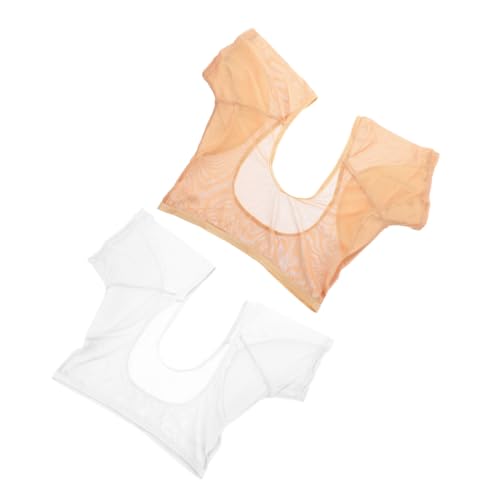 TOVINANNA 2 Stück Achsel Schweißpads Unterhemd Damen Atmungsaktive und Schweißresistente Weste für Sommer gegen Schweißflecken und Hautfarbe von TOVINANNA