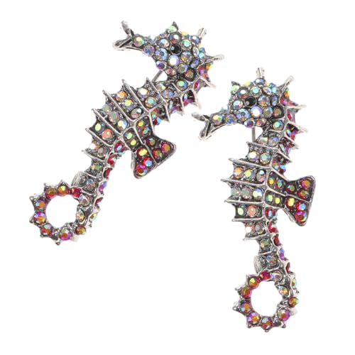 TOVINANNA 2stücke Bunte Strass Brosche Meeres Tier Anstecknadel Kleidung Tasche Hut Mantel Pin Für Frauen Mädchen von TOVINANNA