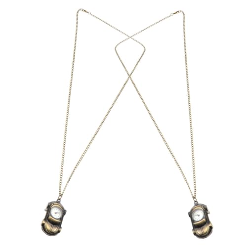 TOVINANNA 2 Stück Autogestalt Taschenuhr Brosche für Männer Frauen Stilvolle Medizinische Ausweis Uhr Vielseitige Dekoration Präzise Zeitmessung von TOVINANNA