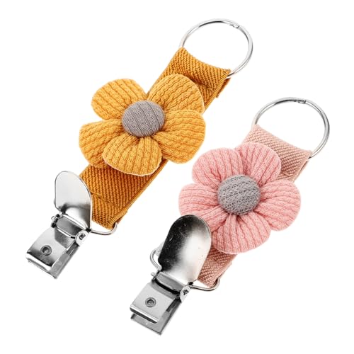 TOVINANNA 2 Stück Blumen Hut Clip für Reisen Sommer Hut Halter Clip für Damen Rucksack Handtasche Schals und Handschuhe Langlebige und Eisenkonstruktion für Outdoor Aktivitäten von TOVINANNA