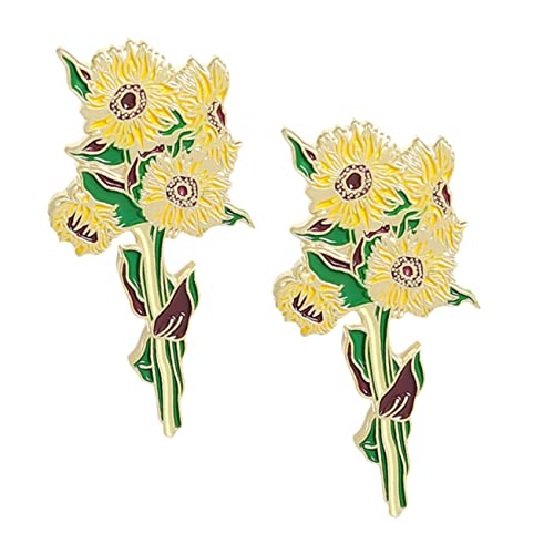 TOVINANNA 2 Stücke Blumenbrosche Für Damen Stilvolle Floral Pins Aus Legierung Anstecknadel Mit Stabiler Nadel Für Kleidung Taschen Und Modeschmuck Für Besondere Anlässe von TOVINANNA