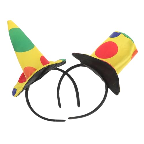 TOVINANNA 2 Stück Clownhut Stirnband für Karneval und Halloween Lustige Kopfbedeckung für Auftritte und Partys Perfektes Zubehör für Clown Darstellungen und Festliche Anlässe von TOVINANNA