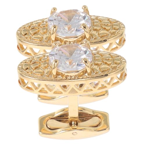 TOVINANNA 2 Stück Cufflinks für Herren mit Französisches Design für Anzug und Hemd für Geschäft und Formelle Anlässe Glänzende Manschettenknöpfe für Stilvolle Auftritte von TOVINANNA