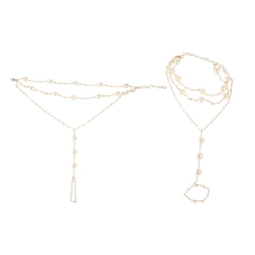 TOVINANNA 2 Stück Damen Fußkettchen mit Perlen Stilvolle Mehrlagige Knöchelketten für Strand Party und Alltag Eleganter Damenschmuck Verstellbar und Modisch von TOVINANNA