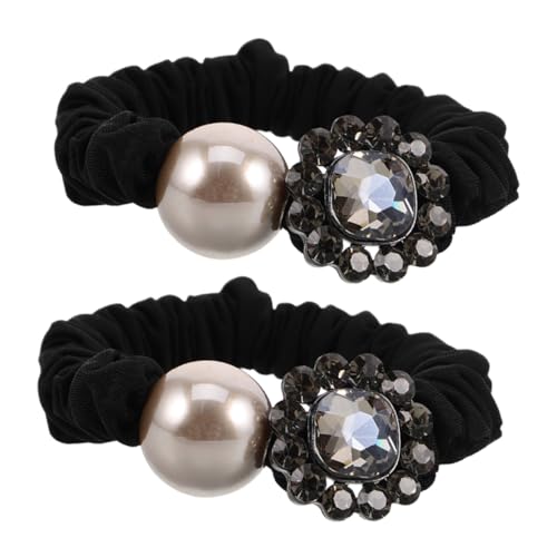 TOVINANNA 2stücke Strass-haarseil Mit Kristall-disco-motiv Glitzernde Haargummis Für Pferdeschwanzhalter Haarschmuck Für Frauen Und Mädchen Elegante Haargummis Kunststoff Weiche Für Verschie von TOVINANNA