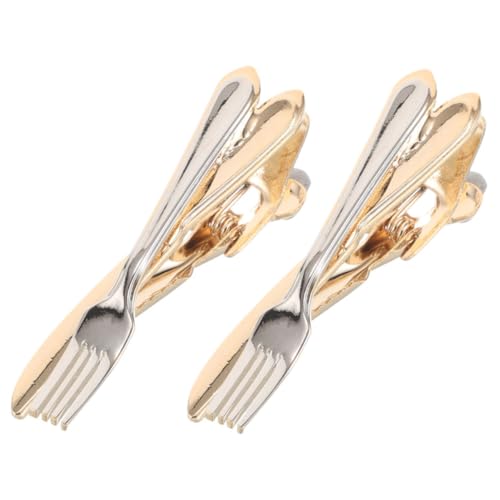 TOVINANNA 2 Stück Einzigartiges Besteckdesign für Sicheren Halt für Geschäfts und Hochzeitsanlässe Stilvolle Anzugaccessoires von TOVINANNA
