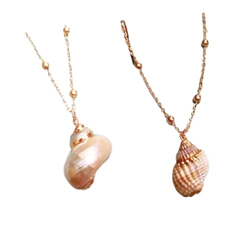 TOVINANNA 2 Stück Elegante Muschel halskette mit Natürlichem Conch anhänger Kreativer Schmuck für Frauen und Mädchen Stilvolles Accessoire für Partys und Besondere Anlässe TOVINANNA 2 Stück Elegante Muschel halskette mit Natürlichem Conch anhänger Kreativer Schmuck für Frauen und Mädchen Stilvolles Accessoire für Partys und Besondere Anlässe von TOVINANNA