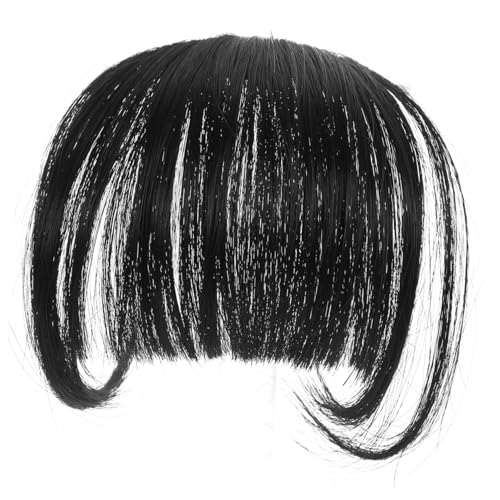 TOVINANNA 2 Stück Fake Haarteil Zum Anklipsen Von Für Frauen Haar Accessoires Clip In Haar Wispy Clip In Haarteil Für Frauen Haarspange Fake Bang Für von TOVINANNA