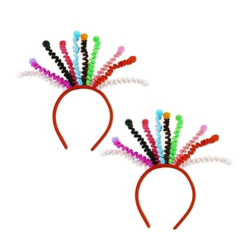 TOVINANNA 2 Stück Flapper-stirnband-haarspangen Für Kinder Und Mädchen Originelles Stirnband Mit Feder Lustiges Party-haarband Für Ostern Abschlussball Karneval von TOVINANNA