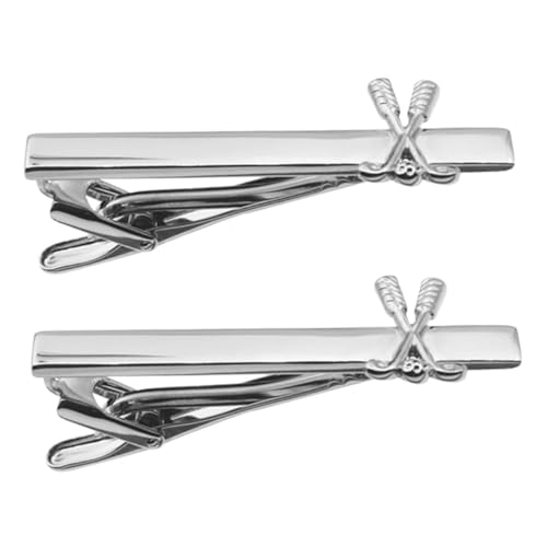 TOVINANNA 2 Stück Golf Krawattenklammern für Herren Stilvolle Krawattenclips Zinklegierung Langlebige Krawattennadel für Business Freizeit Krawattenzubehör für Professionelle Anlässe von TOVINANNA