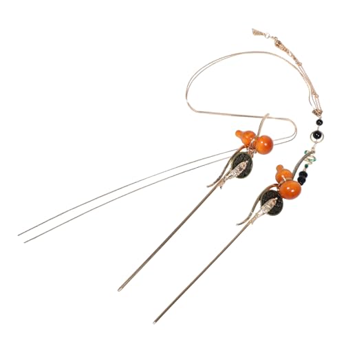 TOVINANNA 2 Stück Gourd Form Haarnadeln mit Quaste Hochzeits Haaraccessoires für Formelle Anlässe Traditionelles Chinesisches Design für Damen und Mädchen von TOVINANNA