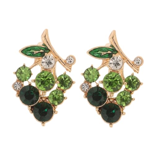 TOVINANNA 2 Stück Grüne Trauben Broschen Anstecknadeln mit Strass Schmuckbroschen für Damen für Formelle Anlässe Minimalistisches Design für Look von TOVINANNA
