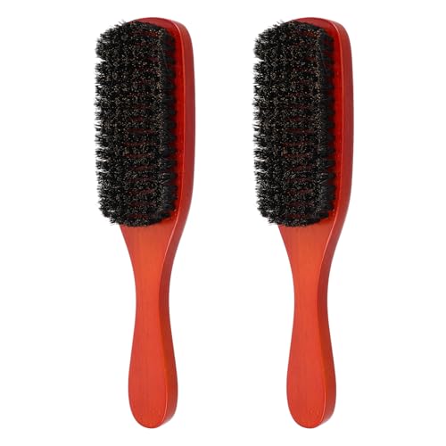 TOVINANNA 2stücke Bartbürste Mit Holzgriff Bartreinigungswerkzeug Haarbürste Mit Weichen Borsten Für Männer Bartpflege Und Styling Langlebig Und Robust von TOVINANNA