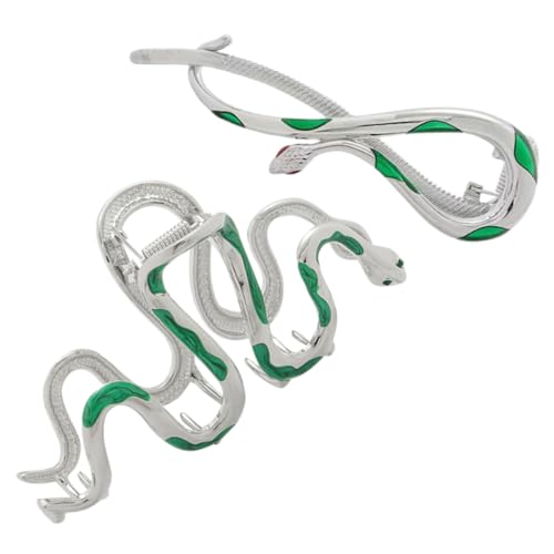 TOVINANNA 2stücke Klauenclip Schlange Metall Haarklammer Frauen Kopfschmuck Haar Accessoire Party Hochzeit Geburtstag Zeremonie Alltag Großes Design Für Dicke Feine Lange Haare von TOVINANNA