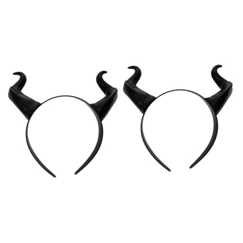 TOVINANNA 2stücke Festival Haarband Mit Ochsenhörnern Kostüm Haaraccessoire Für Und Halloween Für Damen Und Leicht Zu Tragen Perfektes Party- von TOVINANNA