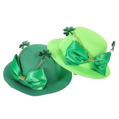 TOVINANNA 2 Stück Kopfschmuck Kobold Hut Kleid Hüte Für Frauen Hut Haarspange Frauen Mini Hüte Damen Fascinator Tiny Hats Fascinator Hut Urlaub Haarschmuck Mini Hut Für Frauen von TOVINANNA