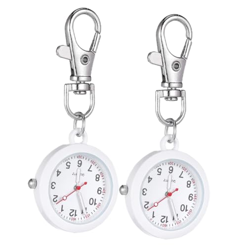 TOVINANNA 2 Stück Krankenschwesteruhr Zierliche Uhren Für Damen Taschenuhr Steampunk Uhren Für Herren Uhranhänger Valentinstagsuhr Anhängeruhr Weißer Spiegel Material Spiegel von TOVINANNA